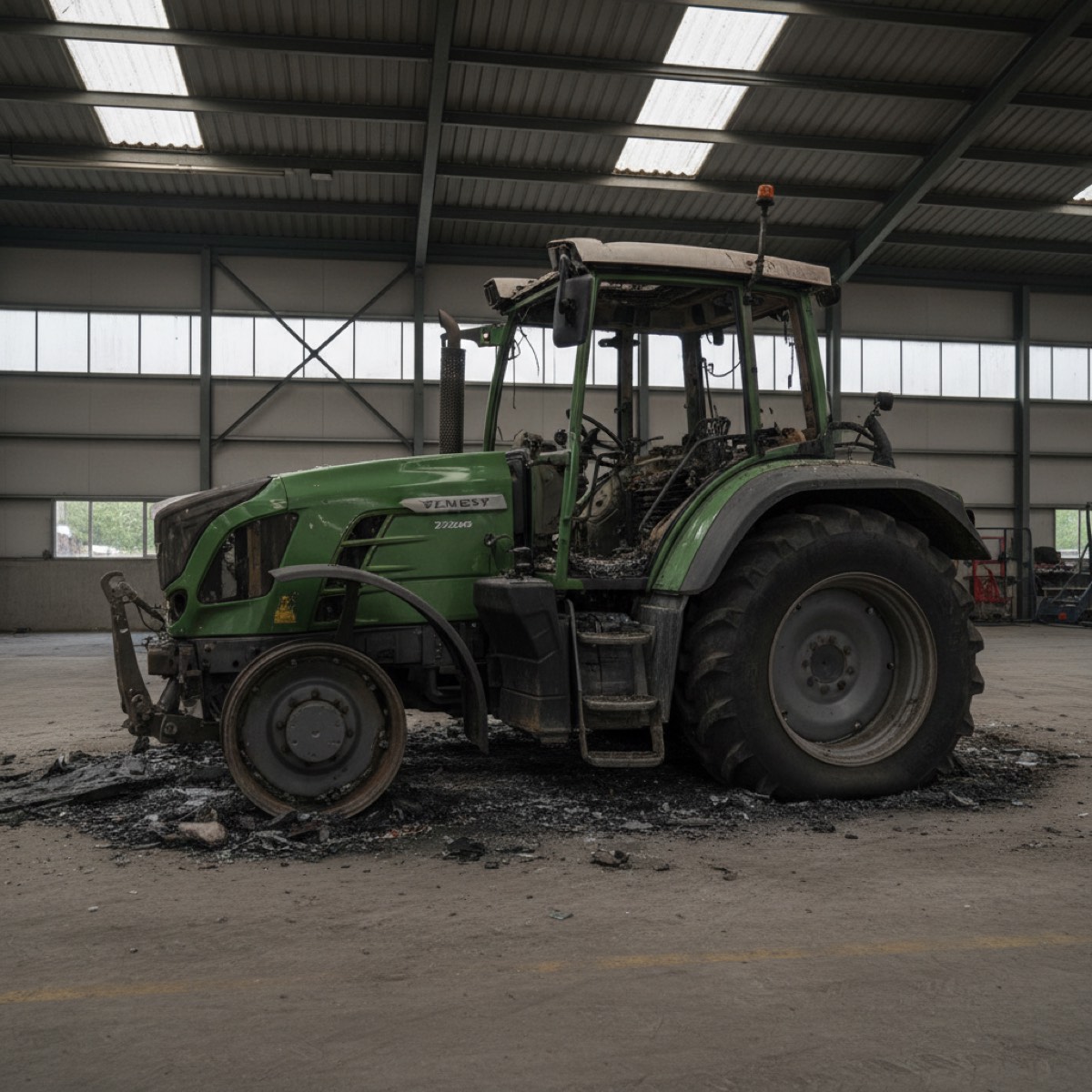 Traktor Fendt 724 Vario, Brandschaden
